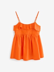 Orange - Sommer-Top mit dünnen Trägern aus 100 % Baumwolle - Bild 2 von 4