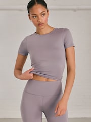 Soft Purple Short Sleeve Workout T-Shirt - Image 2 of 7