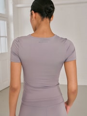 Soft Purple Short Sleeve Workout T-Shirt - Image 3 of 7
