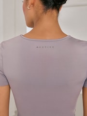 Soft Purple Short Sleeve Workout T-Shirt - Image 5 of 7