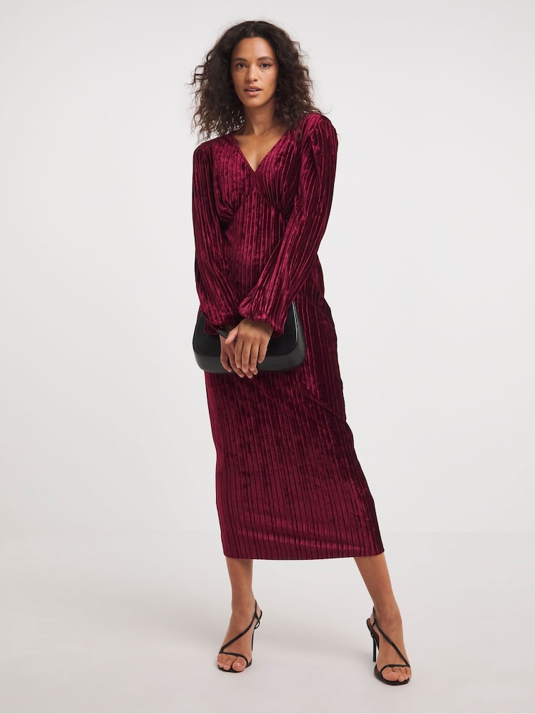 JD Williams Red Satin Wrap Dress - Image 1 of 4