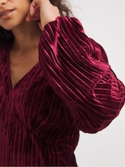 JD Williams Red Satin Wrap Dress - Image 4 of 4