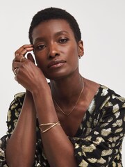 JD Williams Black Animal Jacquard Maxi Dress - Image 4 of 4