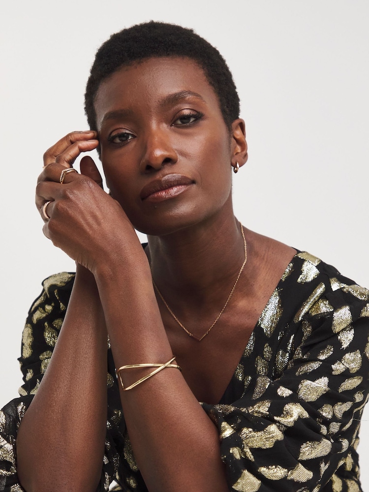 JD Williams Black Animal Jacquard Maxi Dress - Image 4 of 4 JD Williams Black Animal Jacquard Maxi Dress - Image 4 of 4