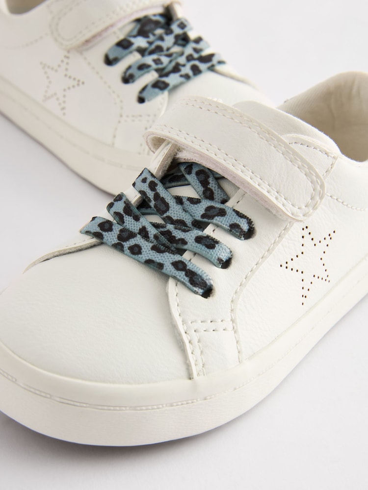 White Elastic Lace Trainers - Image 5 of 5
