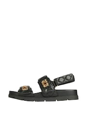 Lipsy Black Chunky Quilted Flatform Faux Leather Sandal - Image 5 of 5