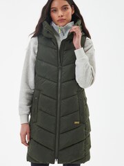 Barbour International® Boston Longline Green Gilet - Image 1 of 6