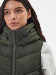 Barbour International® Boston Longline Green Gilet - Image 4 of 6