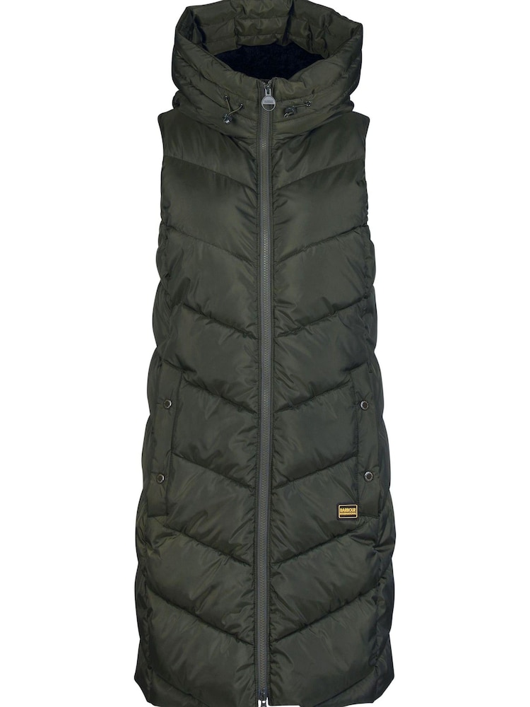 Barbour International® Boston Longline Green Gilet - Image 6 of 6