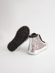 Silver Glitter Butterfly High Top Trainers - Image 5 of 5