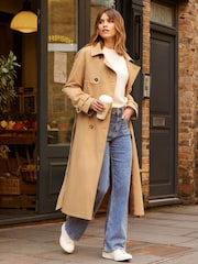 Friends Like These Camel Longline Trench Coat - Image 1 of 4