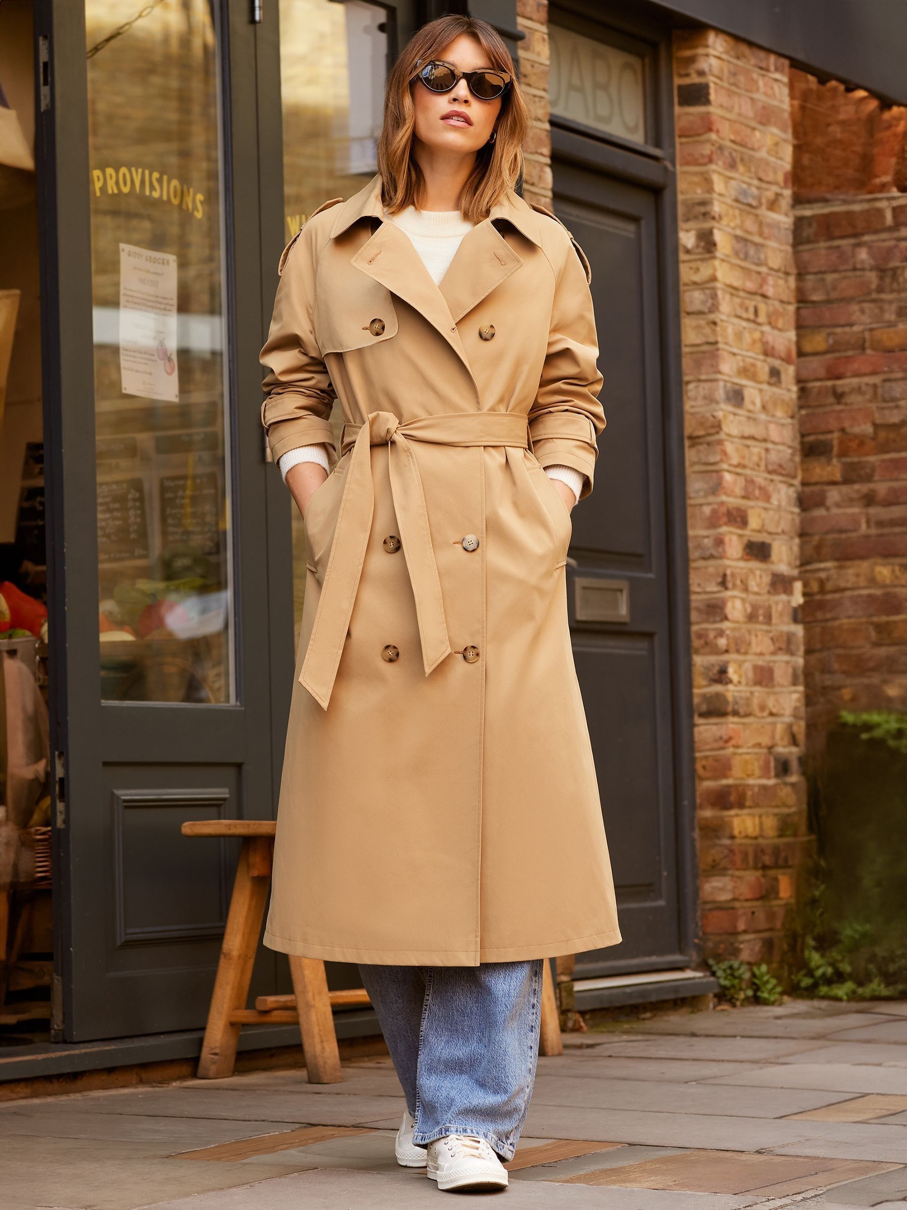 Buy Friends Like These Camel Longline Trench Coat from Next USA