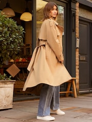 Friends Like These Camel Longline Trench Coat - Image 4 of 4