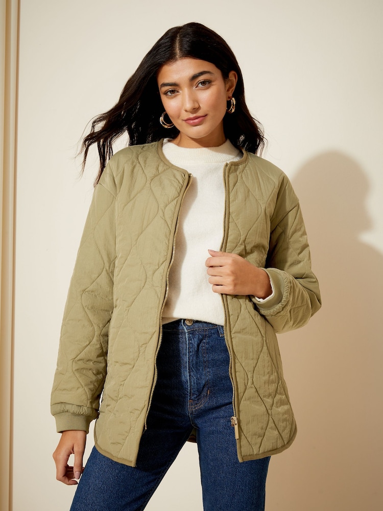 Friends Like These, gesteppte Jacke mit Reissverschluss - Bild 1 von 4 Friends Like These, gesteppte Jacke mit Reissverschluss - Bild 1 von 4