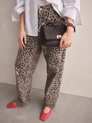 Chocolate Brown Weave Cross-Body Bag - Image 2 of 8