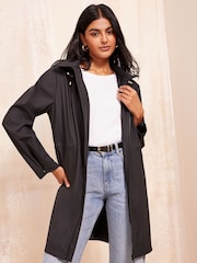 Friends Like These Black Hooded Rain Jacket - Image 1 of 4