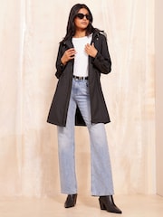 Friends Like These Black Hooded Rain Jacket - Image 2 of 4