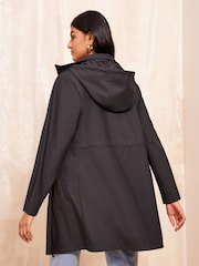 Friends Like These Black Hooded Rain Jacket - Image 4 of 4