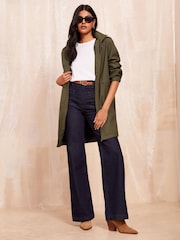 Friends Like These Khaki Green Hooded Rain Jacket - Image 1 of 4