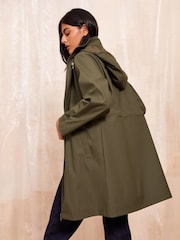 Friends Like These Khaki Green Hooded Rain Jacket - Image 4 of 4