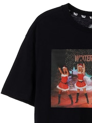 Vanilla Underground Black Mean Girls Ladies Christmas 100% Cotton T-Shirt - Image 5 of 6