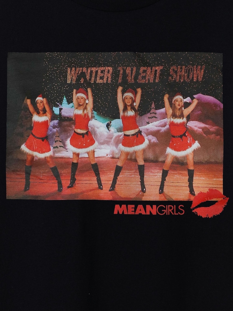 Vanilla Underground Black Mean Girls Ladies Christmas 100% Cotton T-Shirt - Image 6 of 6