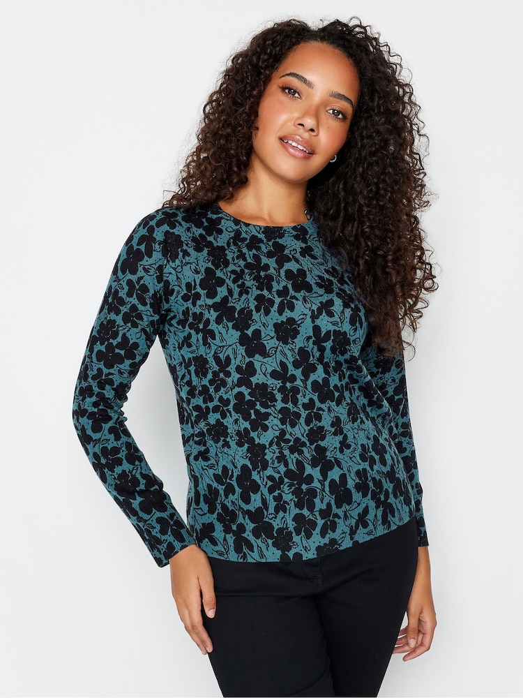 M&Co Blue Petite Jumper - Image 1 of 4 M&Co Blue Petite Jumper - Image 1 of 4
