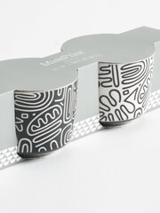 MissPrint Set of 2 Nazcar White & Black Mugs - Image 4 of 4