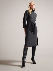 Ted Baker Grey Easy Fit Laralee Knit Dress - Image 1 of 5