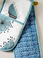 MissPrint Set of 2 Blue Dandelion Tea Towels and Double Oven 100% Cotton Gloves Set - Image 3 of 5