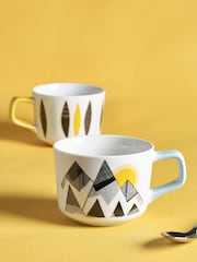 MissPrint Set of 2 Multi Mountain  Feathers Mugs - Image 2 of 4