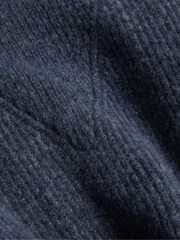 Ted Baker Blue Danlena Engineered Funnel Neck Cape - Image 6 of 6