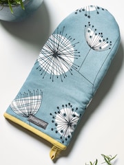 MissPrint Blue Dandelion Single 100% Cotton Oven Glove & Apron Set - Image 1 of 5