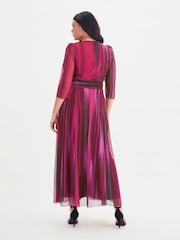 Scarlett & Jo Wine Curve Verity Print Maxi Gown - Image 3 of 4