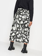 Yours Curve Black Bias Cut Skirt - Image 2 of 4