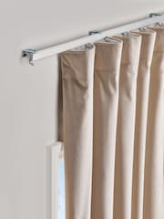 Brushed Silver Track Curtain Pole - Image 2 of 4