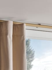 Antique Brass Track Curtain Pole - Image 1 of 4