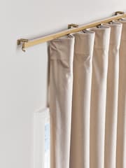 Antique Brass Track Curtain Pole - Image 2 of 4