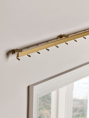 Antique Brass Track Curtain Pole - Image 3 of 4