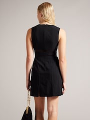 Ted Baker Black Mini Ellinia Shift Dress With Panelling - Image 5 of 6