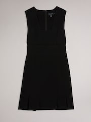Ted Baker Black Mini Ellinia Shift Dress With Panelling - Image 6 of 6