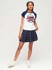 Superdry White Roller Graphic Baseball Mini T-Shirt - Image 3 of 3
