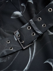 Ted Baker Black Puff Sleeve Saaraih Mini Dress With Belt Detail - Image 5 of 6