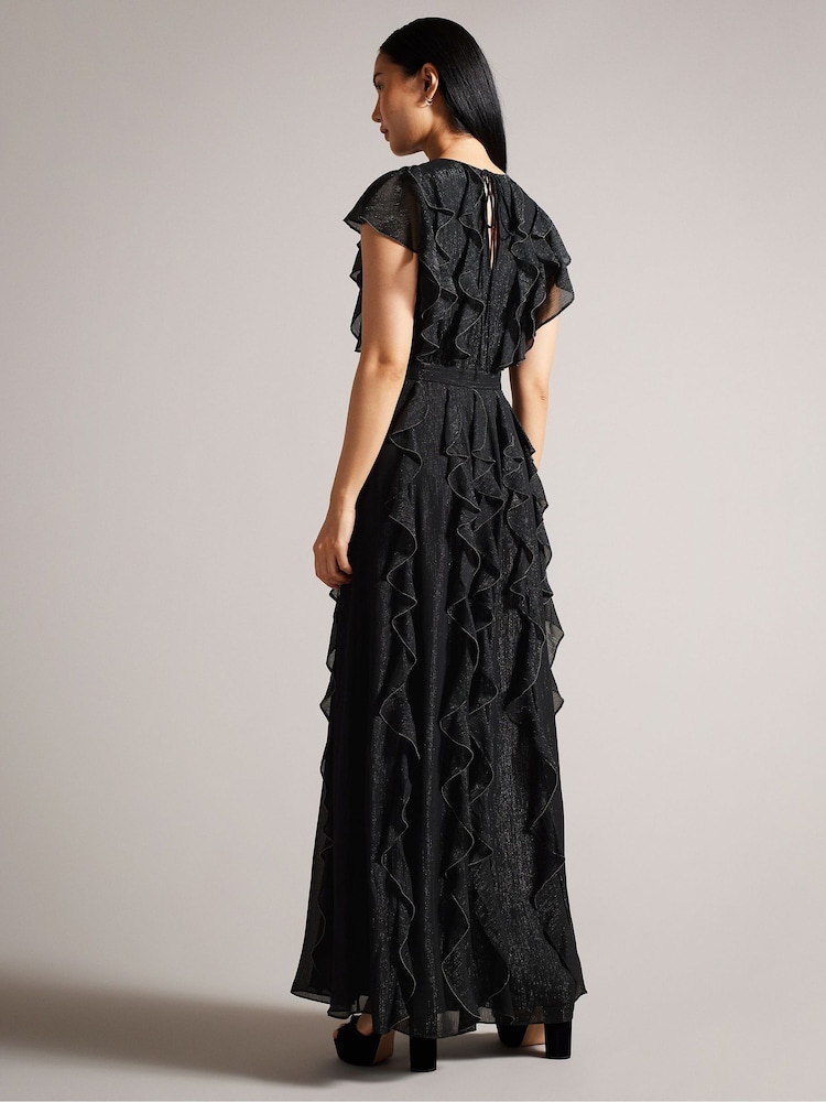 Платье макси с металлической оборкой Ted Baker Hazzie - Изображение 2 из 5
