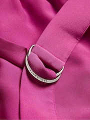 Ted Baker Pink Comus Midi Shirt Dress With Gathered Neck - Image 4 of 5