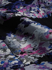 Ted Baker Purple Wilbur Puff Sleeve Jacquard Midi Dress - Image 5 of 5