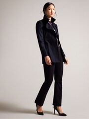 Ted Baker Blue Icombis Short Funnel Neck Coat - Image 3 of 5