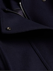 Ted Baker Blue Icombis Short Funnel Neck Coat - Image 5 of 5