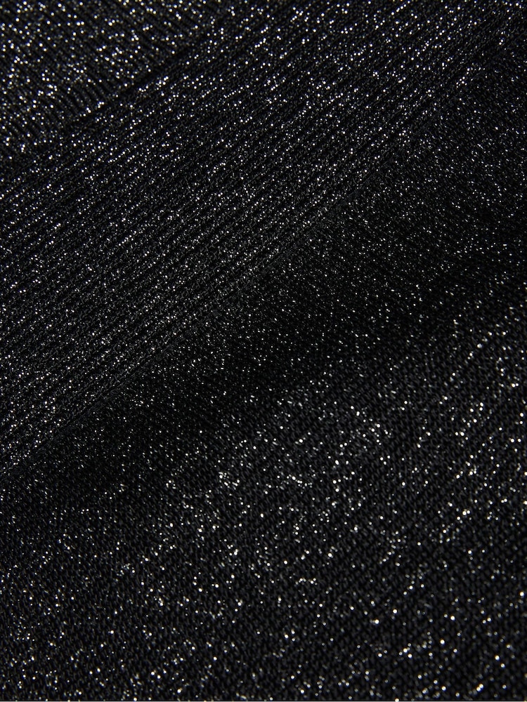 Ted Baker Black Metallic Kannie Knitted Midi Dress - Image 5 of 5