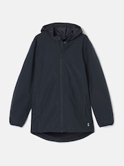 Joules Kids' Ayston Navy Blue Waterproof Fleece Lined Raincoat - Image 1 of 5
